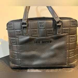 Steve Madden Textured Black Briefcase